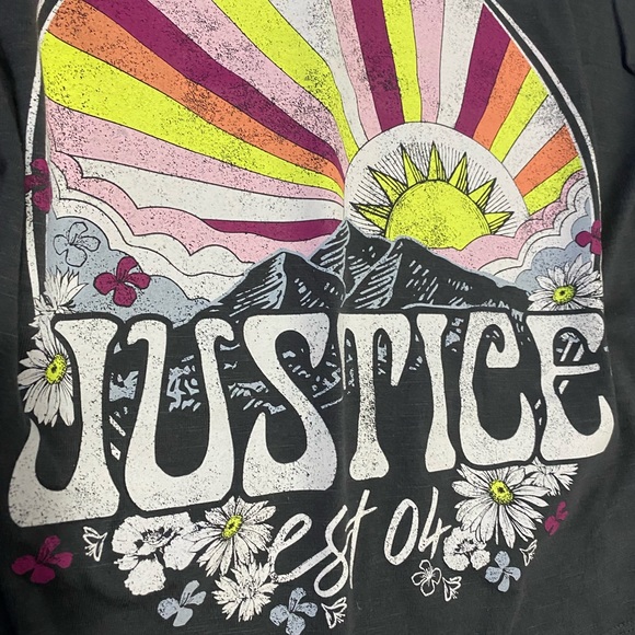 Girls Cropped Justice Logo Top - Picture 4 of 9